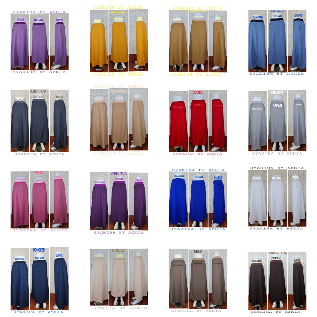 SALE !! Rok A rok tipe A rok kerja syakira letter A rok kerja murah - syakira-Warna lain