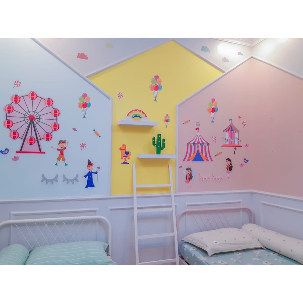 

Puswall - Stiker Dinding / Wallsticker Thema Carnaval / Dekorasi Tema Anak / Wall Sticker Custom