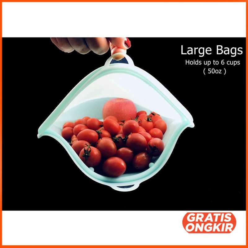 Kantong Plastik Makanan Silicone Food Bag Reuseable - PB-S003 500ml