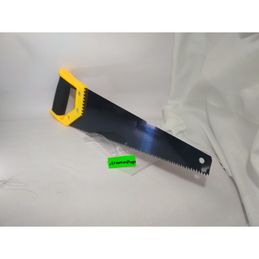 Hand Saw Gergaji Tangan Pendek Gagang Lapis Karet 14&quot; 14 inch 35cm