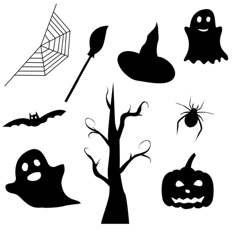 Cetakan Stensil Cutting Dies Motif Halloween Bahan Metal Untuk Scrapbook / Craft DIY / Embossing