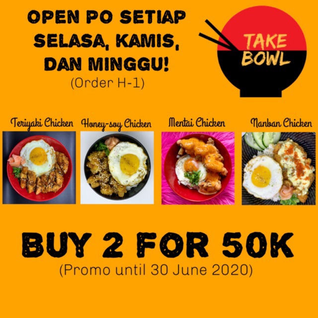 

(Open PO) Chicken Mentai / Chicken Teriyaki Ricebowl