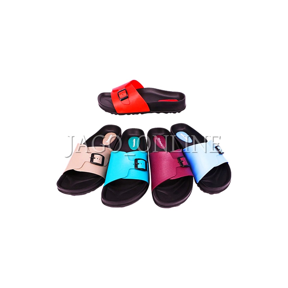 Sandal Sendal Slop Selop Yumeida Wanita Cewek Santai Jalan Pergi Main Pantai Rumah