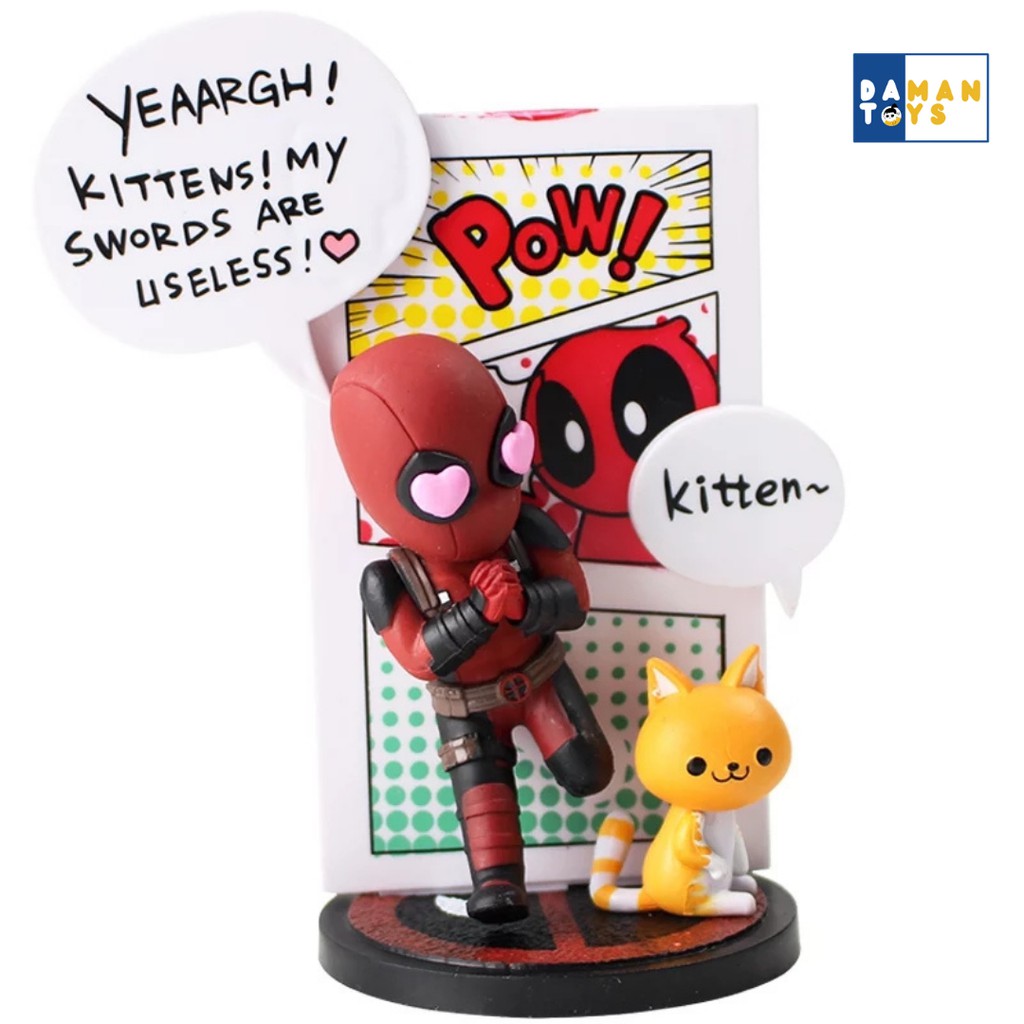 Action Figure Deadpool, Miniatur Pajangan, Pajangan dashboard mobil Superhero