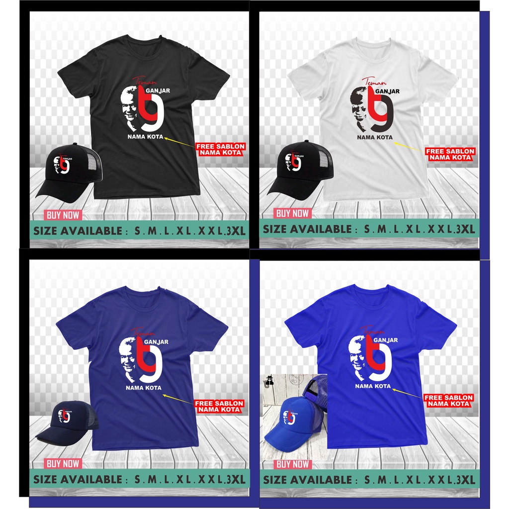 KAOS PRIA DISTRO SAHABAT GANJAR / GANJAR PRANOWO / GANJARIST MERCHANDISE /T-SHIRT GANJAR