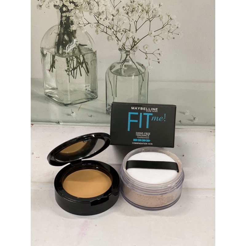 Bedak Maybelline Fit Me 2 in 1 Shine Free+Balance