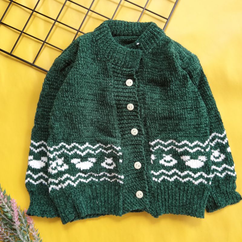 sweater etnik mantel bayi corduroy 3-12 bulan