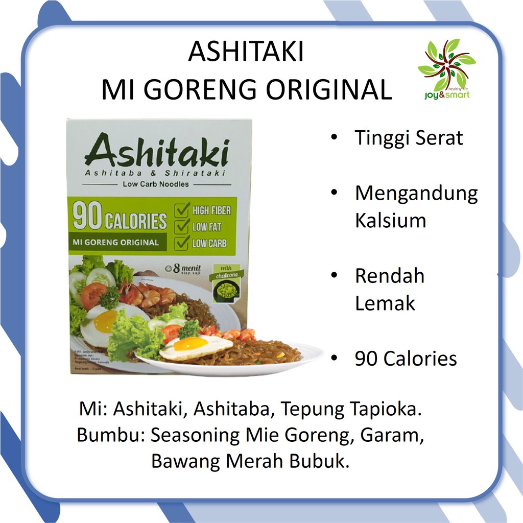 

Ashitaki Ashitaba Shirataki Mi Goreng Original Konnyaku Konjac Diet Keto DEBM Rendah Kalori