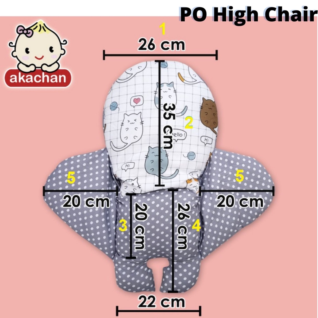 PO ALAS KURSI MAKAN Bayi - Pre order Baby High Chair Akachan hc