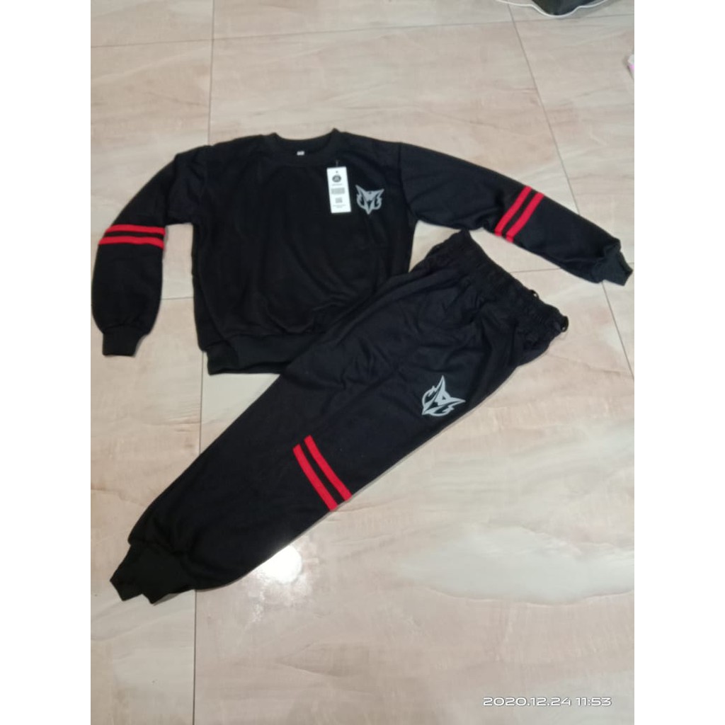 BAJU ANAK SETELAN SWEATER TRENING TRAINING JOGGER OLAHRAGA LAKILAKI/PEREMPUAN 5-10 thn