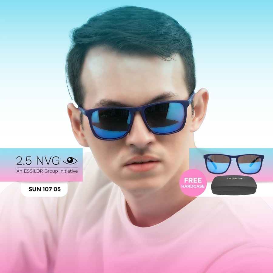 2.5 NVG Sunglasses Blue SUN 107 05 Kacamata Hitam Pria