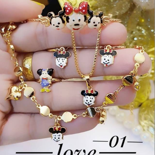 Set perhiasan kity anak lapis emas 24k 0212