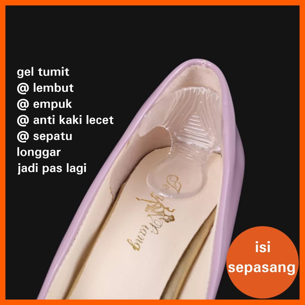 T-pad Gel Silikon Anti Lecet / Insole Pelindung Tumit / Insole Gel Silikon