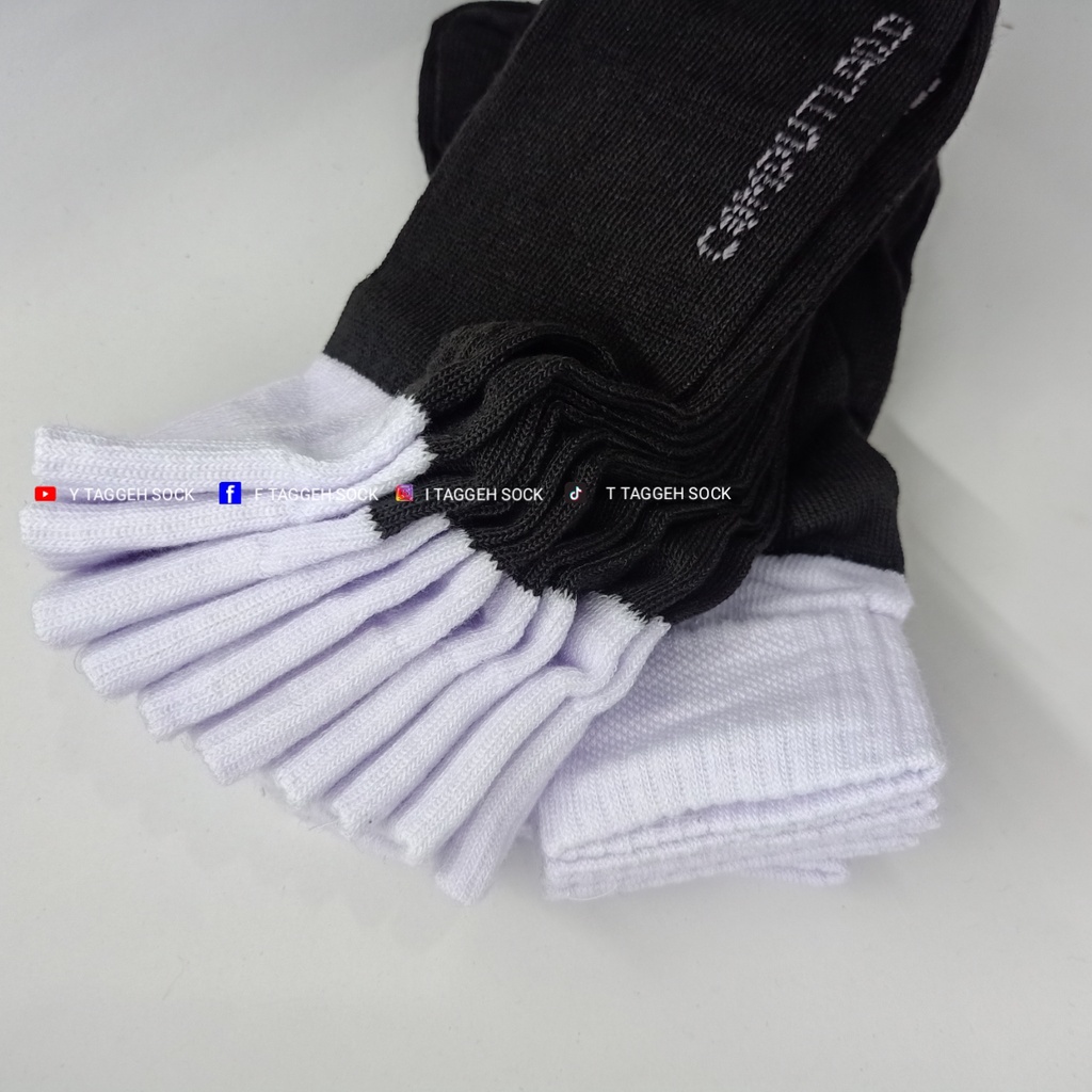 KAOS KAKI SPORT PUTIH HITAM/KAOS KAKI SEKOLAH/KAOS KAKI PENDEK 3/4/KAOS KAKI OLAHRAGA/KAOS KAKI MULTIFUNGSI
