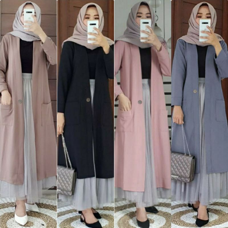 Celsia Outer Cardigan Wanita Terbaru, bahan Mango Knits Premium