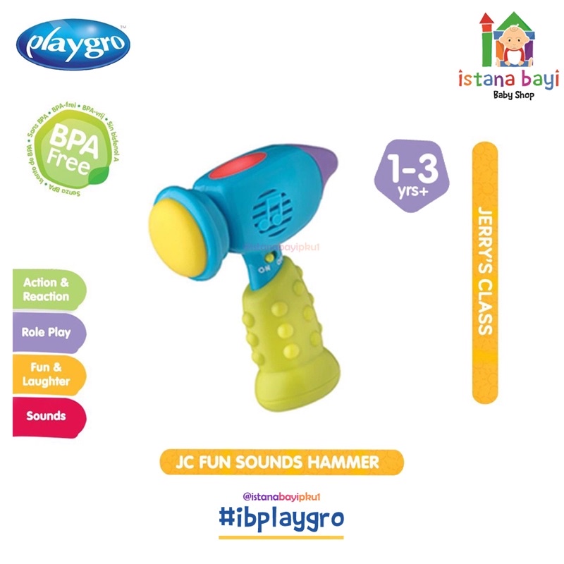 Playgro Fun Sounds Hammer - Mainan bayi