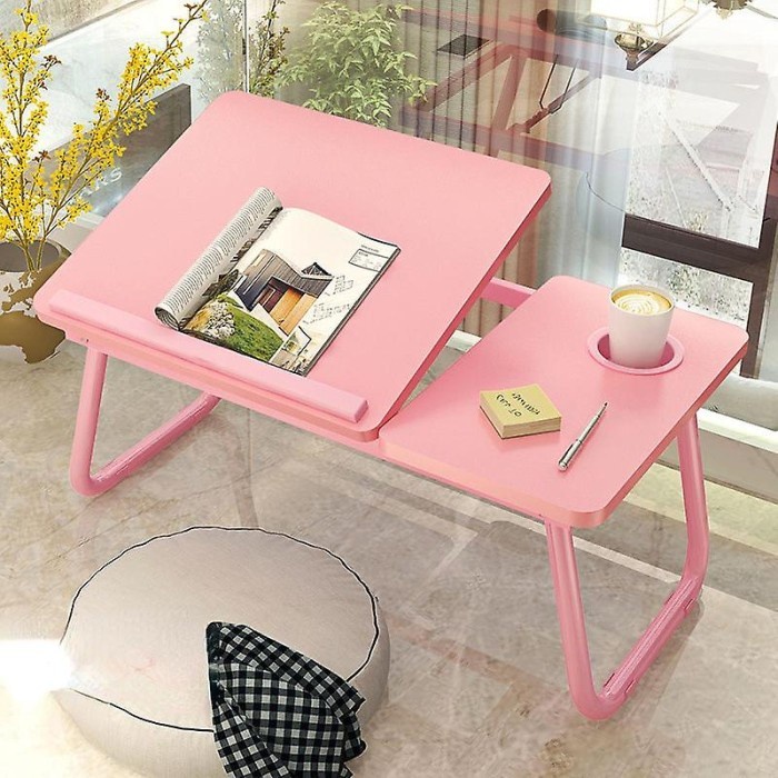 Meja Laptop Lipat Meja Belajar Portable Fleksibel Serbaguna Notebook - Biru