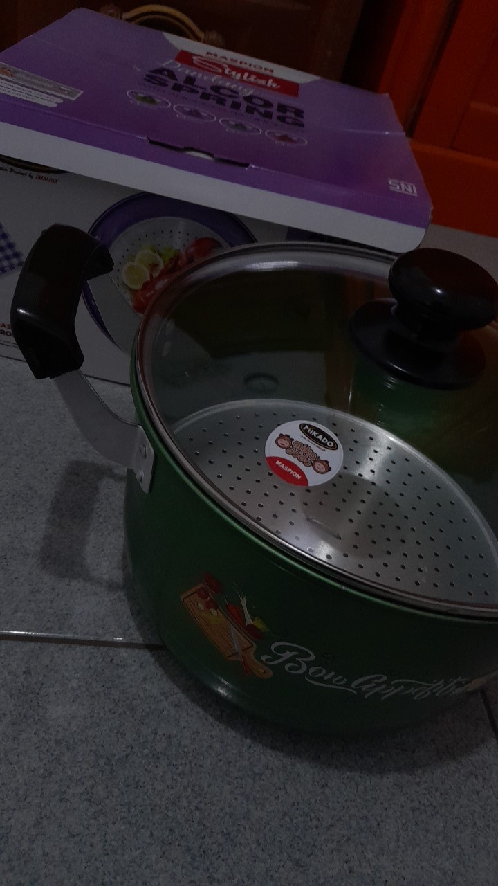 Maspion Mikado Stylish Panci Dandang Alcor Steamer 24cm - Random