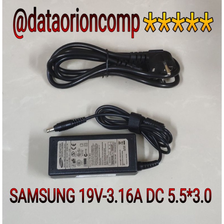 Adaptor Charger Samsung 19V 3.16A DC 5.5*3.0 mm for Samsung NP270 NP275 NP300 NP355