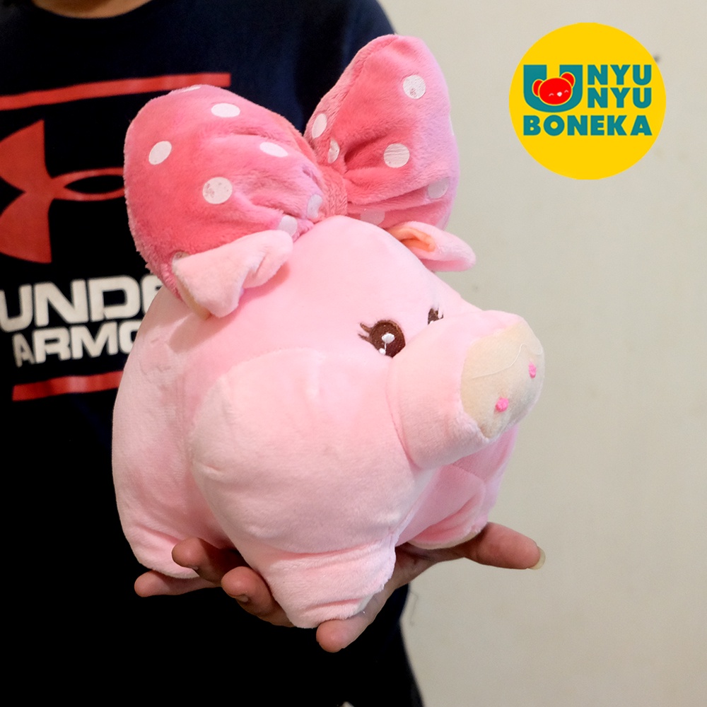 boneka soft pig babi animal bahan import souvenir custom