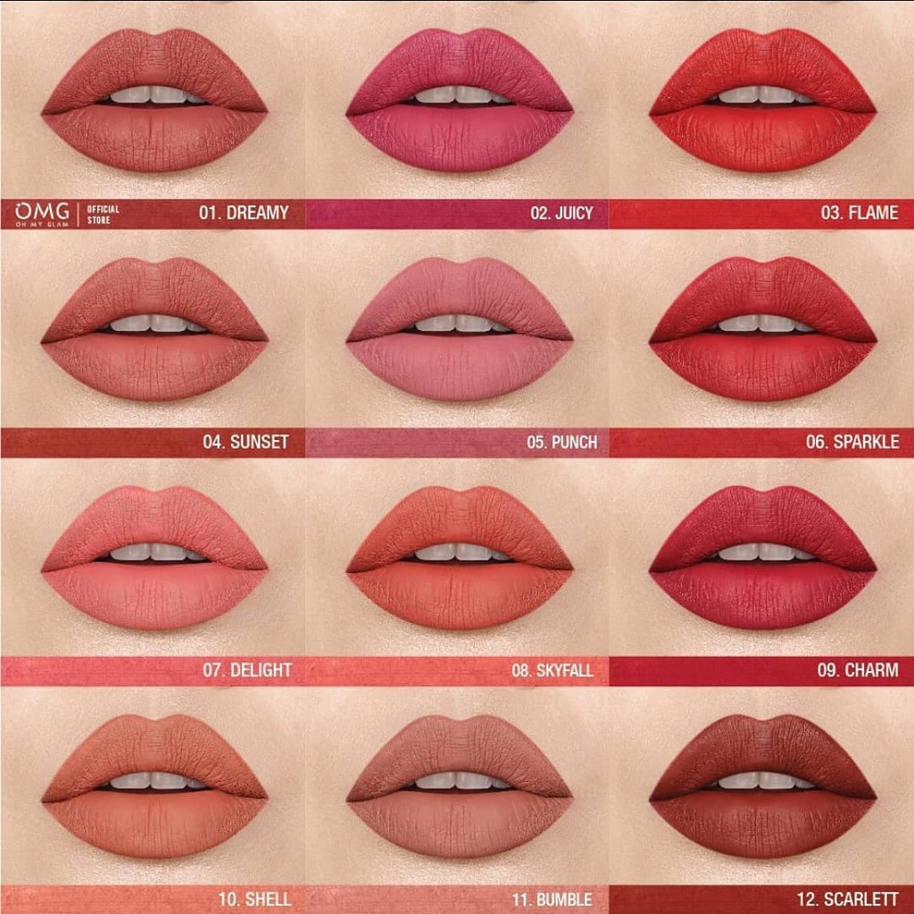 OMG Oh My Glam Matte Kiss Lip Cream 3.5g ( lipstick lipstik lipcream ) ✔️BPOM halal BISA COD