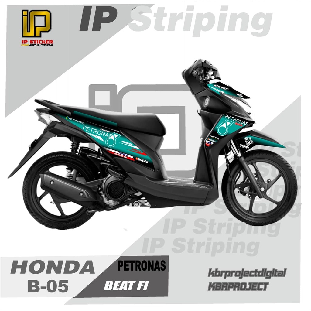 Striping Beat FI Petronas - Sticker Striping Variasi List Honda Beat FI Petronas.B-05 Design IP Stri