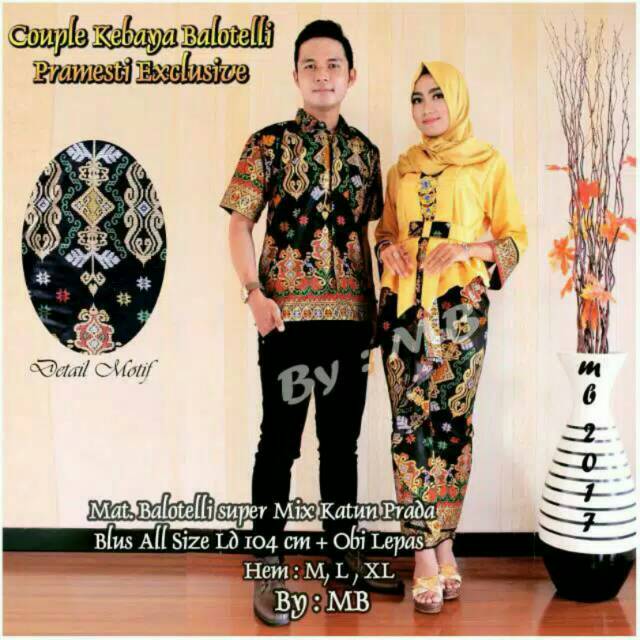 Sarimbit Batik Anggun Couple Sania Mawar ruffle - Warna Ungu, Tosca, pink, Biru, Kuning - M - L -XL