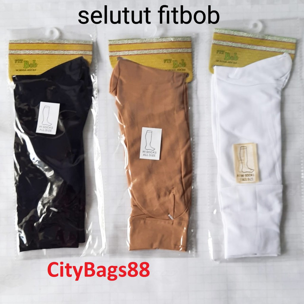 CityBags-Stocking  KAOS KAKI FORMAL FIT BOB hitam putih cream