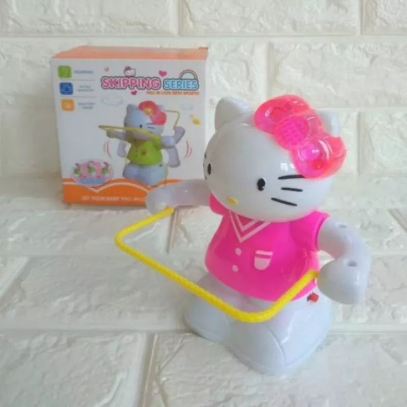 MAINAN HELLO KITTY SKIPPING LOMPAT TALI DENGAN LAMPU DAN SUARA
