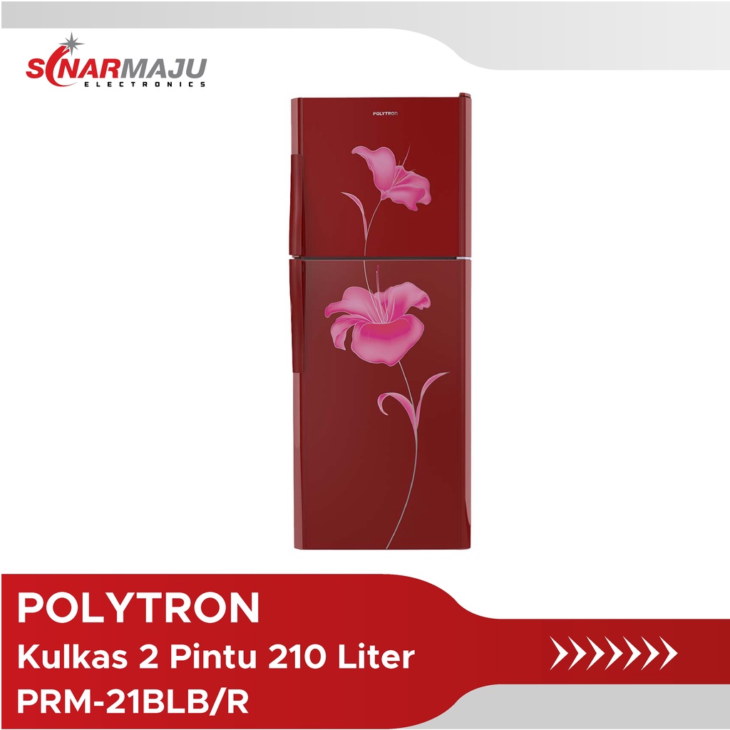 Kulkas 2 Pintu Polytron 210 Liter PRM-21BLB PRM-21BLR PRM21BL