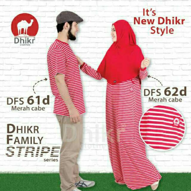 Gamis dhikr family stripe/tawakkal