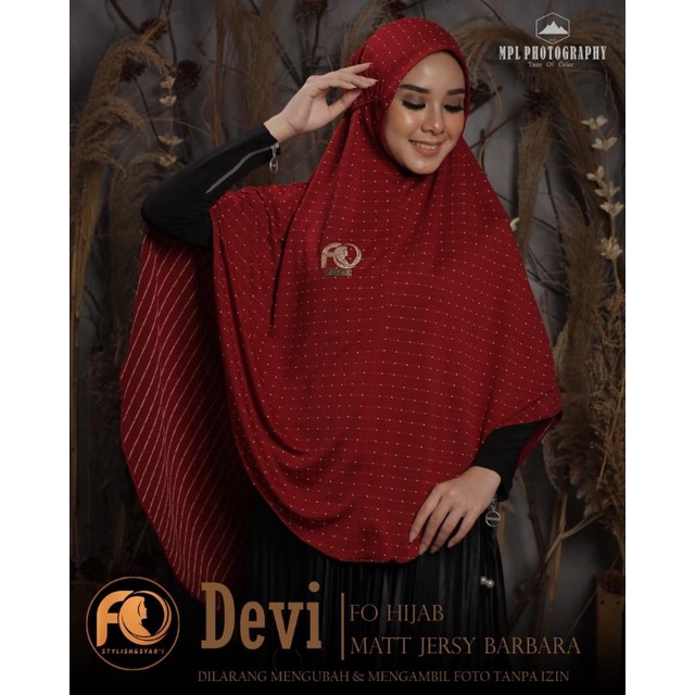 Hijab Syar'i FO Devi Matt Jersey Barbara