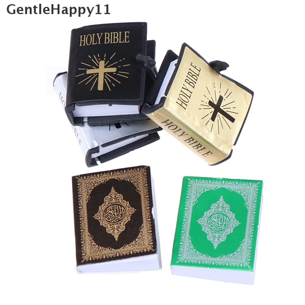 Gentlehappy Mainan Miniatur Buku Alkitab Skala 1: 12 Untuk Aksesoris Rumah Boneka