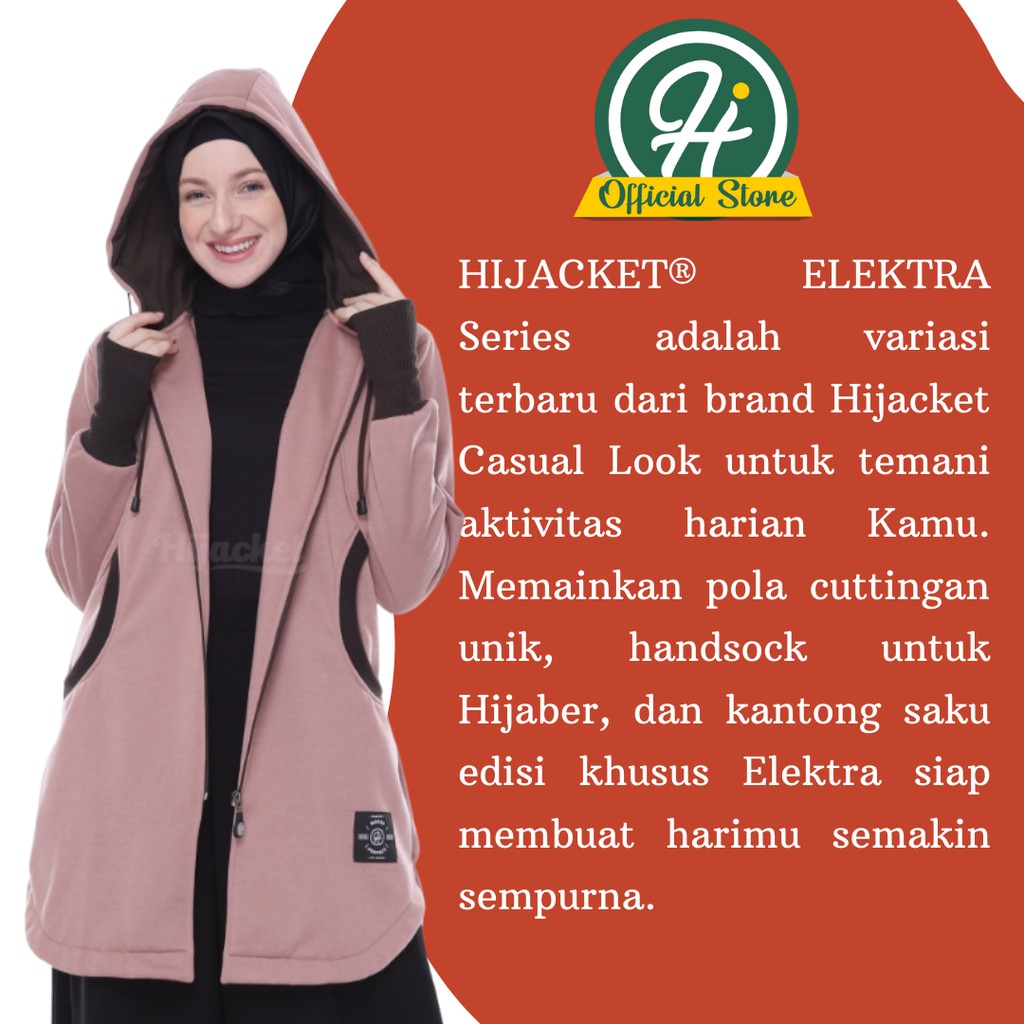 ⭐️Best Seller⭐️ Jaket Wanita Muslimah - Hijacket Elektra Original For Hijaber | Jaket Syari Panjang Wanita