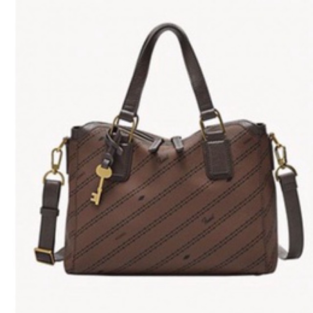 Tas wanita Fossile Jacqueline Satchel Brown Multi