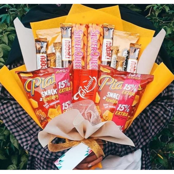 

BUKET SNACK - BOUQUET SNACK - BUKET MAKANAN - BUKET WISUDA/ULANG TAHUN/VALENTINE BERKUALITAS