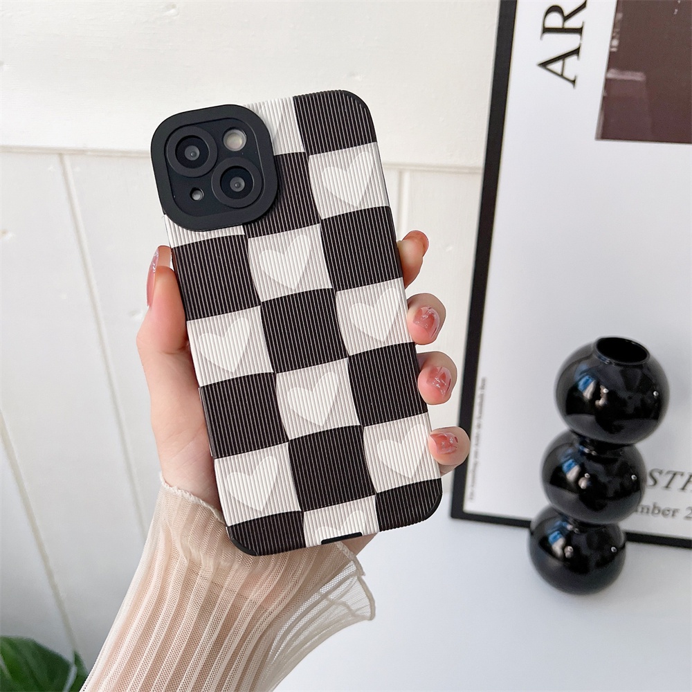 Soft Case Bahan Kulit Domba Motif Hati Untuk OPPO A16 A15 A95 A54 A94 A74 A76 A96 A3S A5S A7 A12 A53 A1K A5 2020 A55 A31 F9 F7 Reno 7Z 6 C352