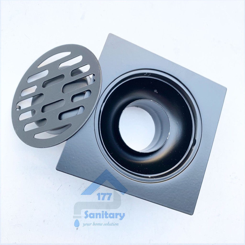 Saringan Got Stainless HITAM PLAT TW3503-Floor drain Black stenlis  pembuangan air anti kecoa tikus