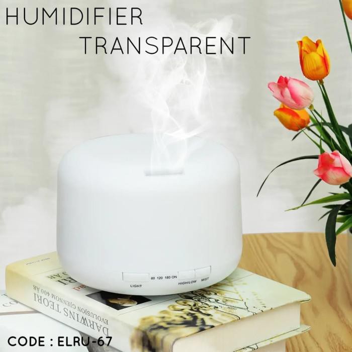 HUMIDIFIER REMOTE TRANSPARANT aroma difuser pelembab udara LED kekinian