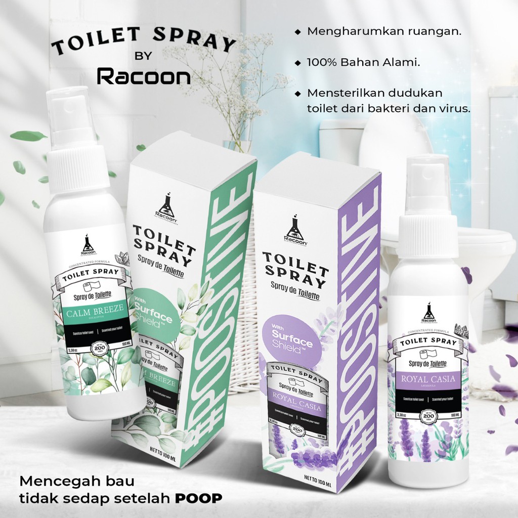 Racoon Toilet Spray Seat Sanitizer / Aroma Therapy / Toilet Seat Disinfectant
