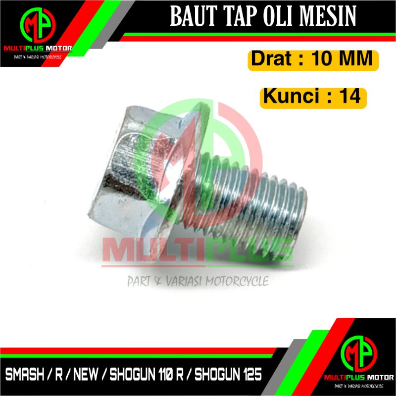 Baut tab tap kuras oli mesin SMASH,SMASH 110 R,SHOGUN 110 R NEW,SHOGUN 125 R