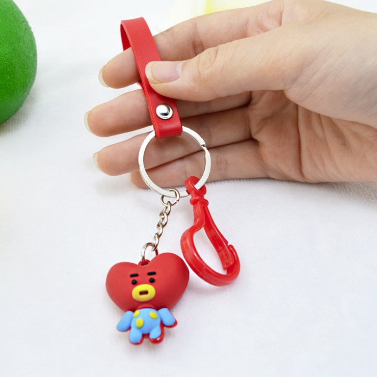 GANTUNGAN KUNCI BT21 CUTE BONEKA KEYCHAIN CARTOON BANGTAN BOYS KPOP BTS ADA STRAP CUTE (KIM)