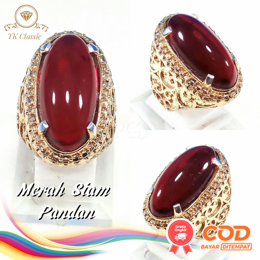 NATURAL BATU AKIK PERMATA MERAH SIAM PANDAN TERMURAH