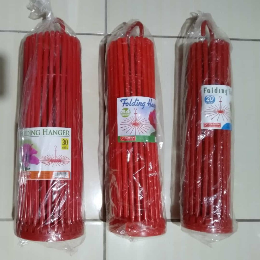 Folding Hanger Stick Jemuran Payung Jemuran Baju Bayi Jemuran Gantung - 30 stick