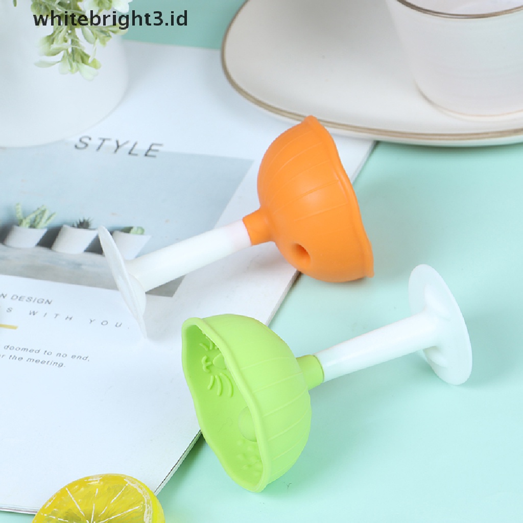 (whitebright3.id) Mainan Teether Bentuk Jamur Bahan Silikon Untuk Bayi Baru Lahir