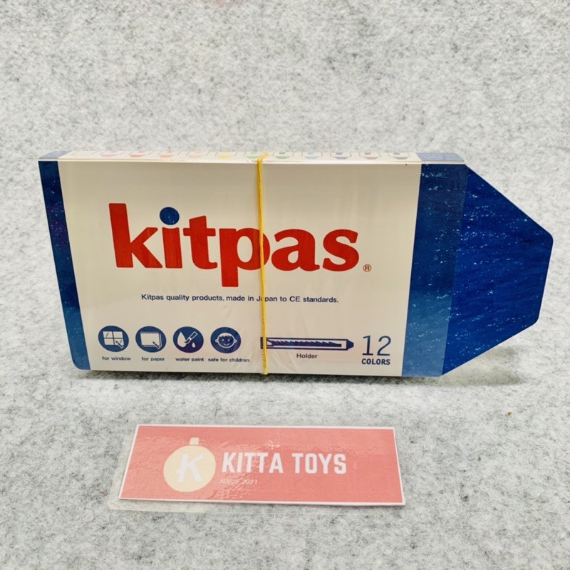 

Kitpas Crayon Japan Original With Holder 12 Colors Alat lukis Mewarnai Menggambar Anak