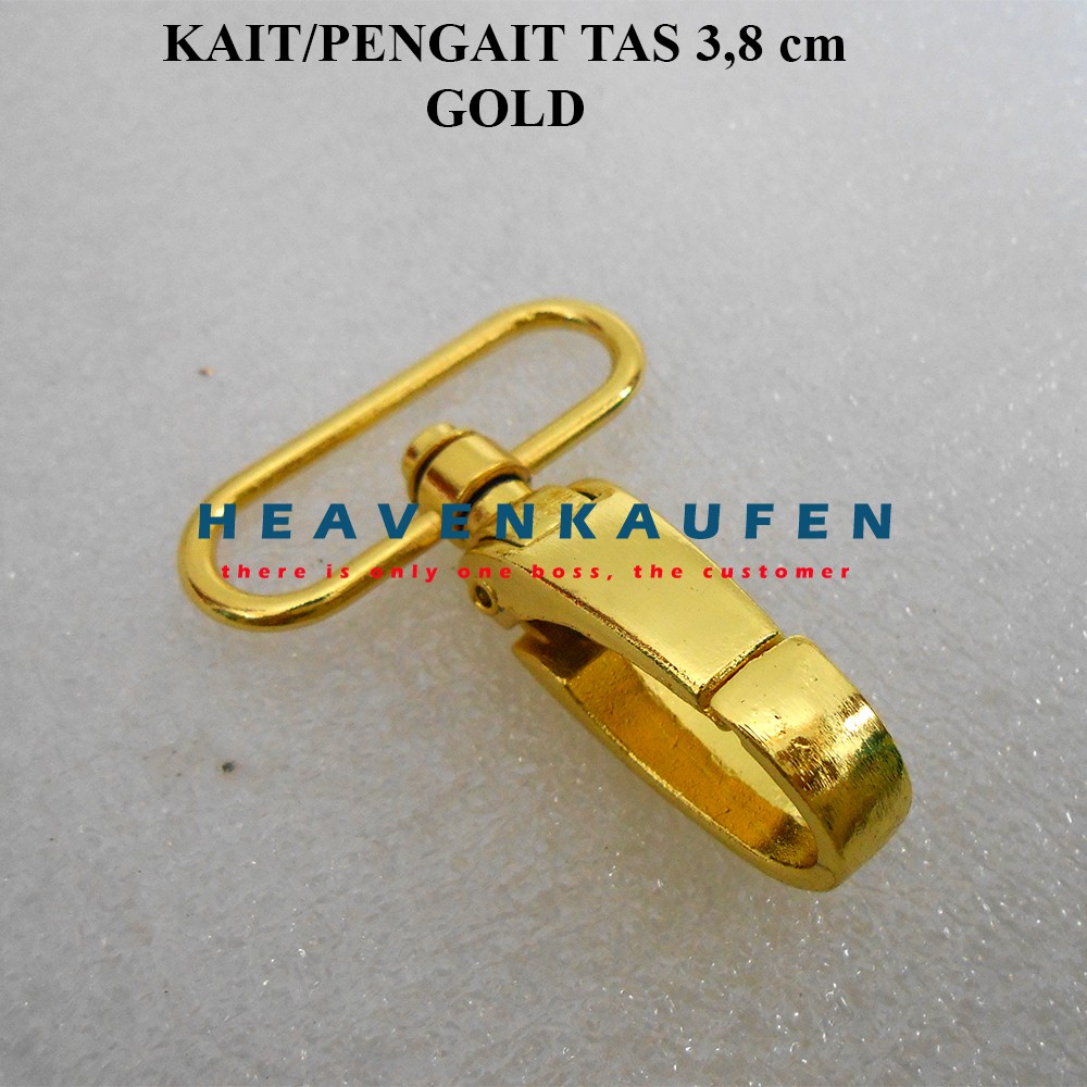 Pengait Kait Hook Tas 3,8 cm Gold Emas Kualitas Premium