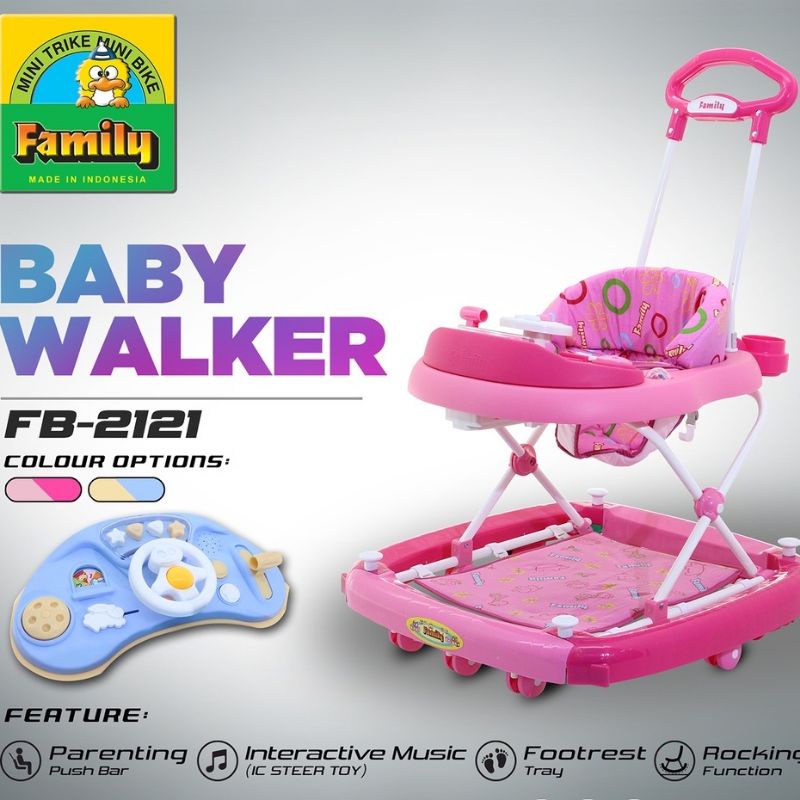 DIJAMIN ORIGINAL FAMILY Baby Walker FB 2121 / FB 661B / FB 136 Alat Belajar Jalan Bayi