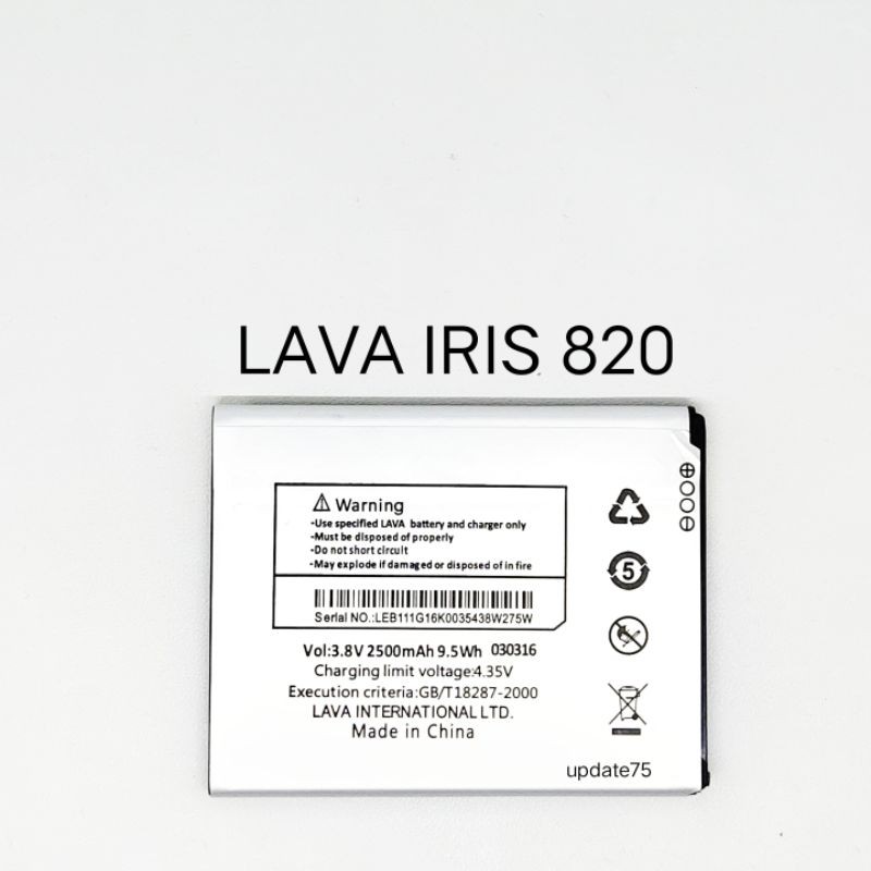 Baterai Lava Iris 820 LEB111 LEB 111