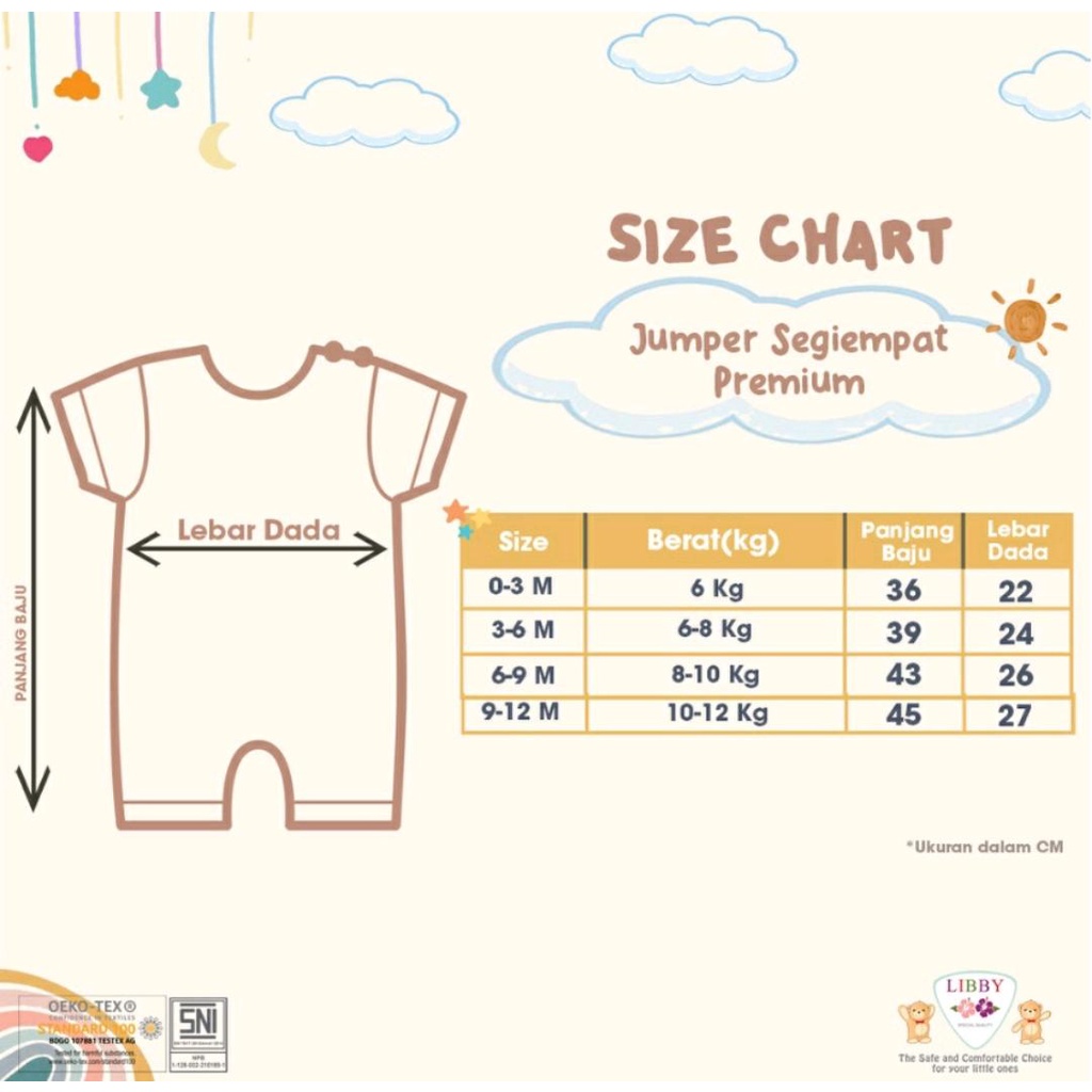 LIBBY JUMPER BAYI PREMIUM SEGITIGA DAN SEGIEMPAT / JUMPER BAYI